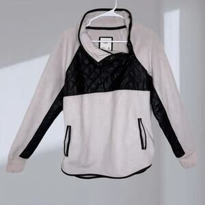 Abercrombie & Fitch Sherpa Fleece Pullover – Cream/Black (Women’s Medium)